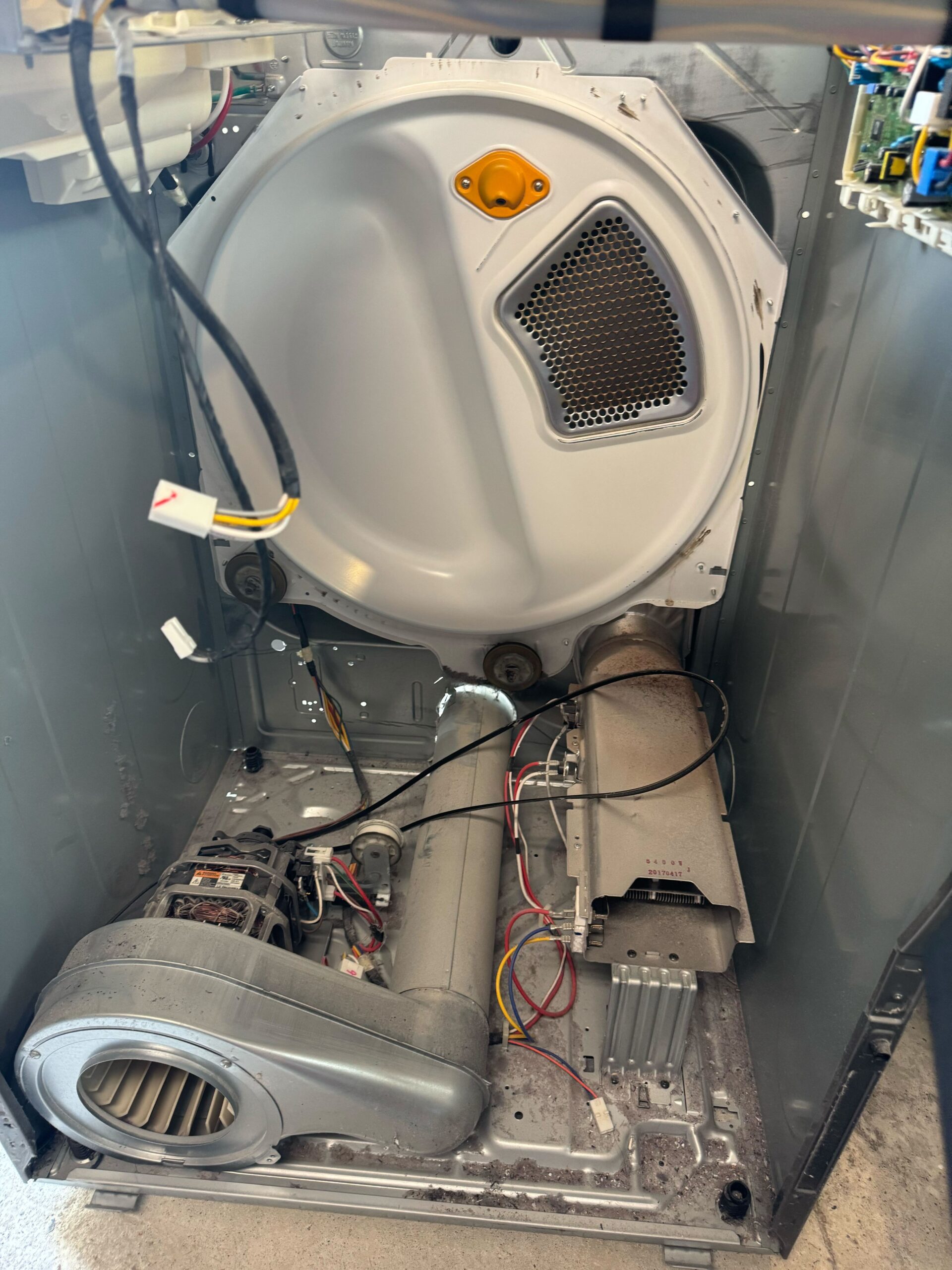 maytag dryer blower wheel obstruction