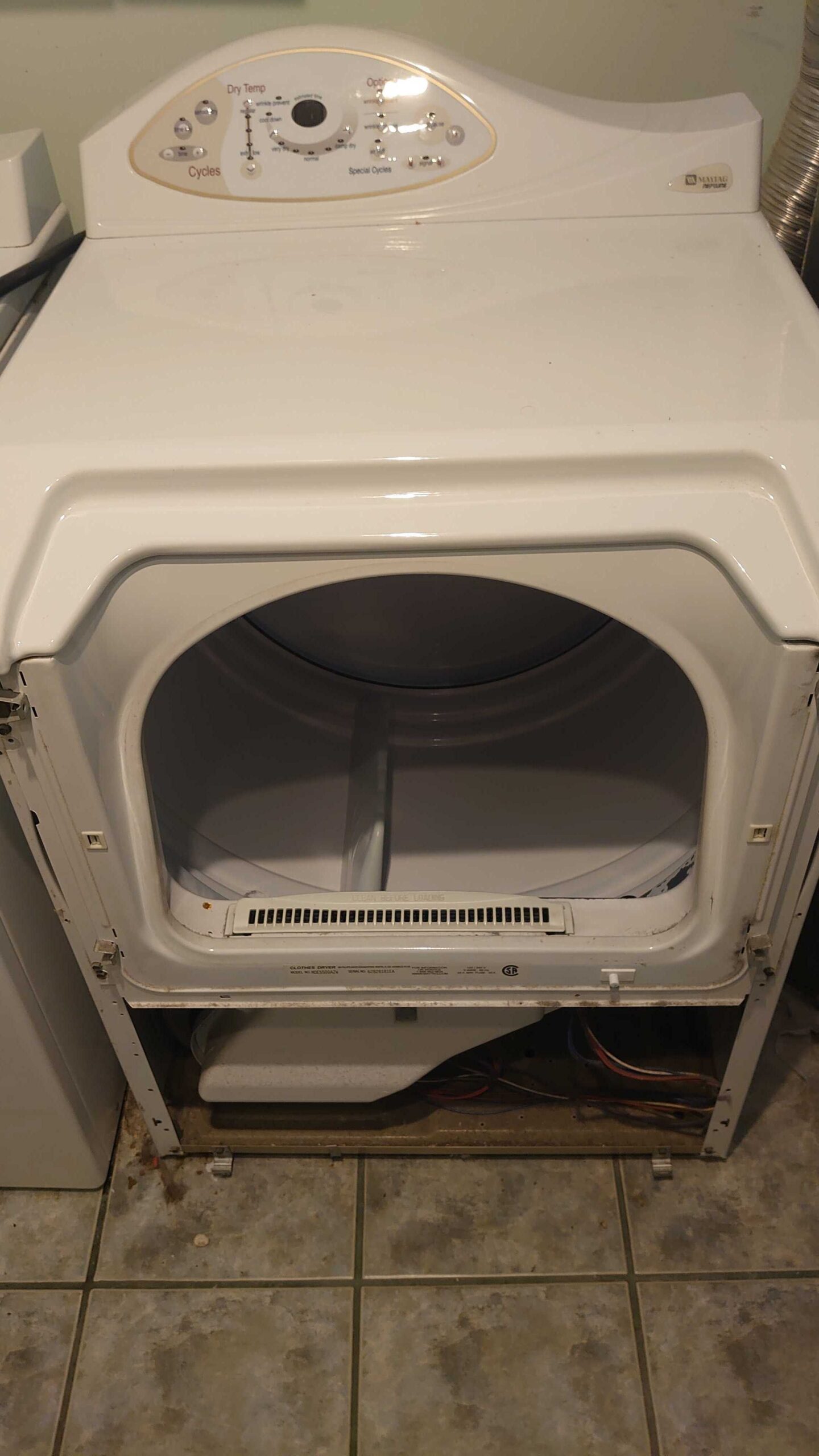 maytag dryer door switch failure